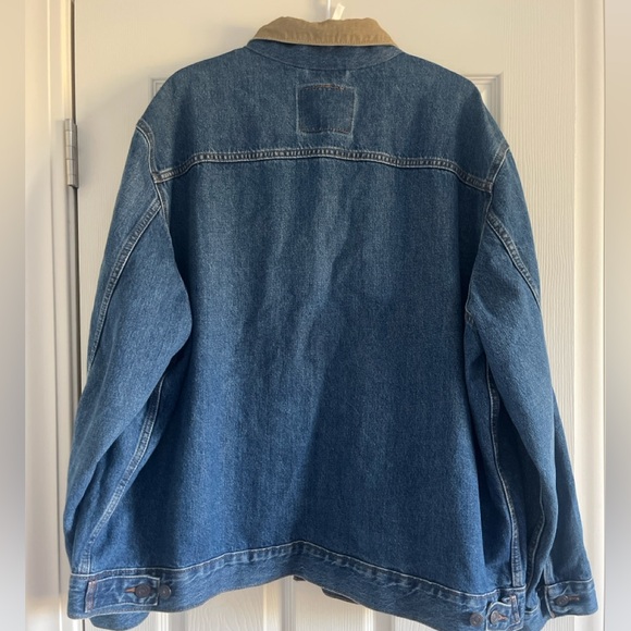 Levi's Denim Jacket with Beige Corduroy Collar Men Size XXL - Picture 2 of 10